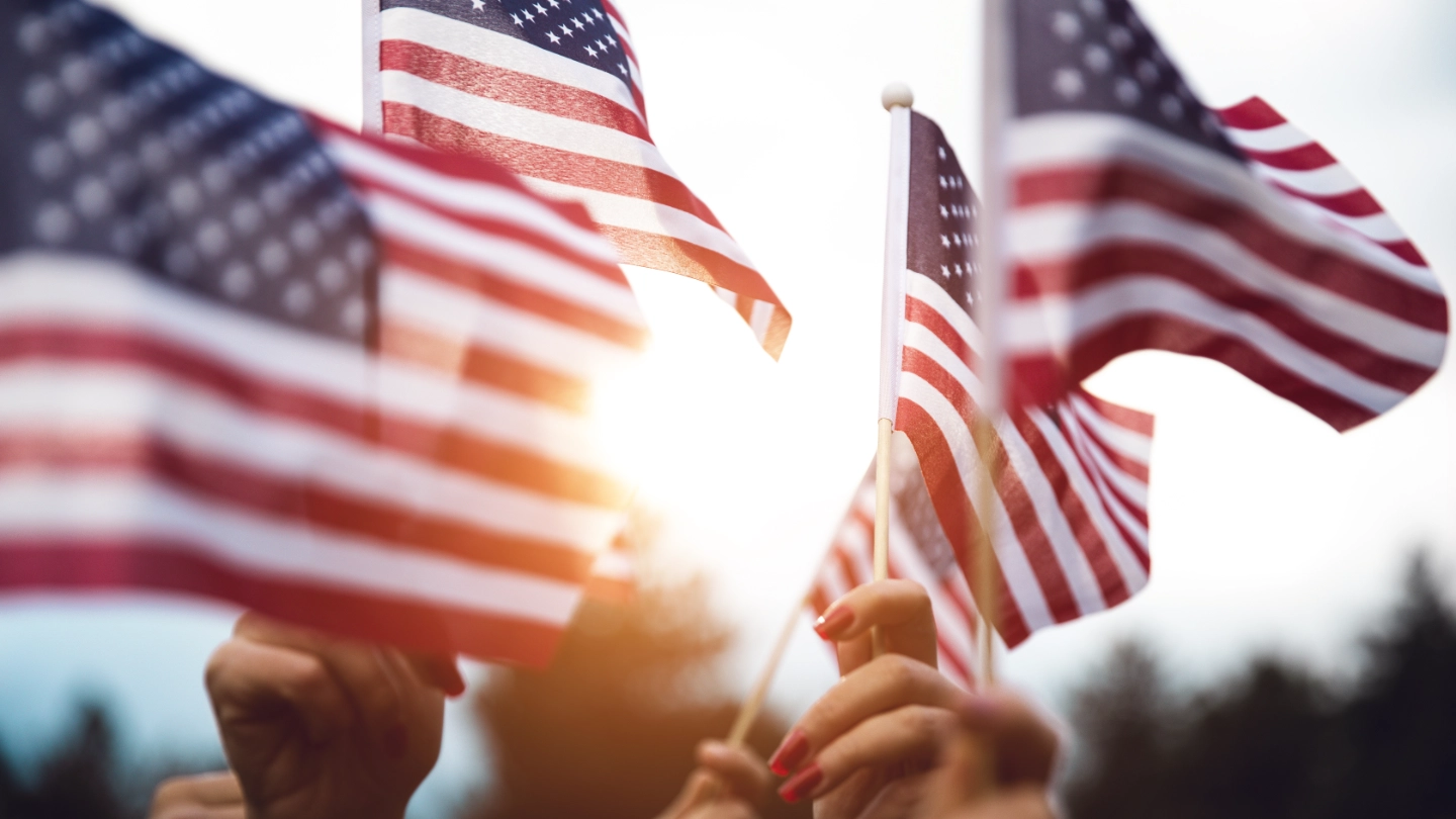 hands holding USA flags hands holding USA flags